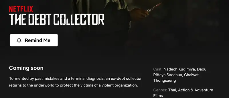O thriller tailandês que promete surpreender na Netflix: o que já sabemos sobre “The Debt Collector”